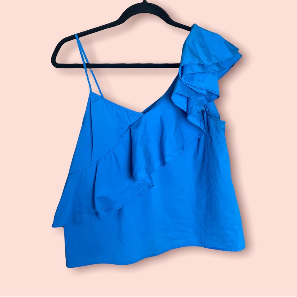 One shoulder flared top